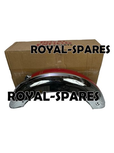 REAR MUDGUARD CHROME & RED FIT FOR ROYAL ENFIELD CLASSIC 350 REBORN CHROME RED - Picture 20 of 21
