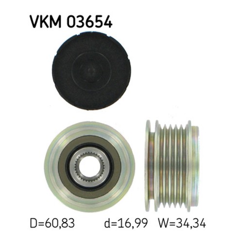 Alternator Freewheel Clutch Pulley SKF for V40 V50 S40 C30 C70 Kuga VKM 03654 To