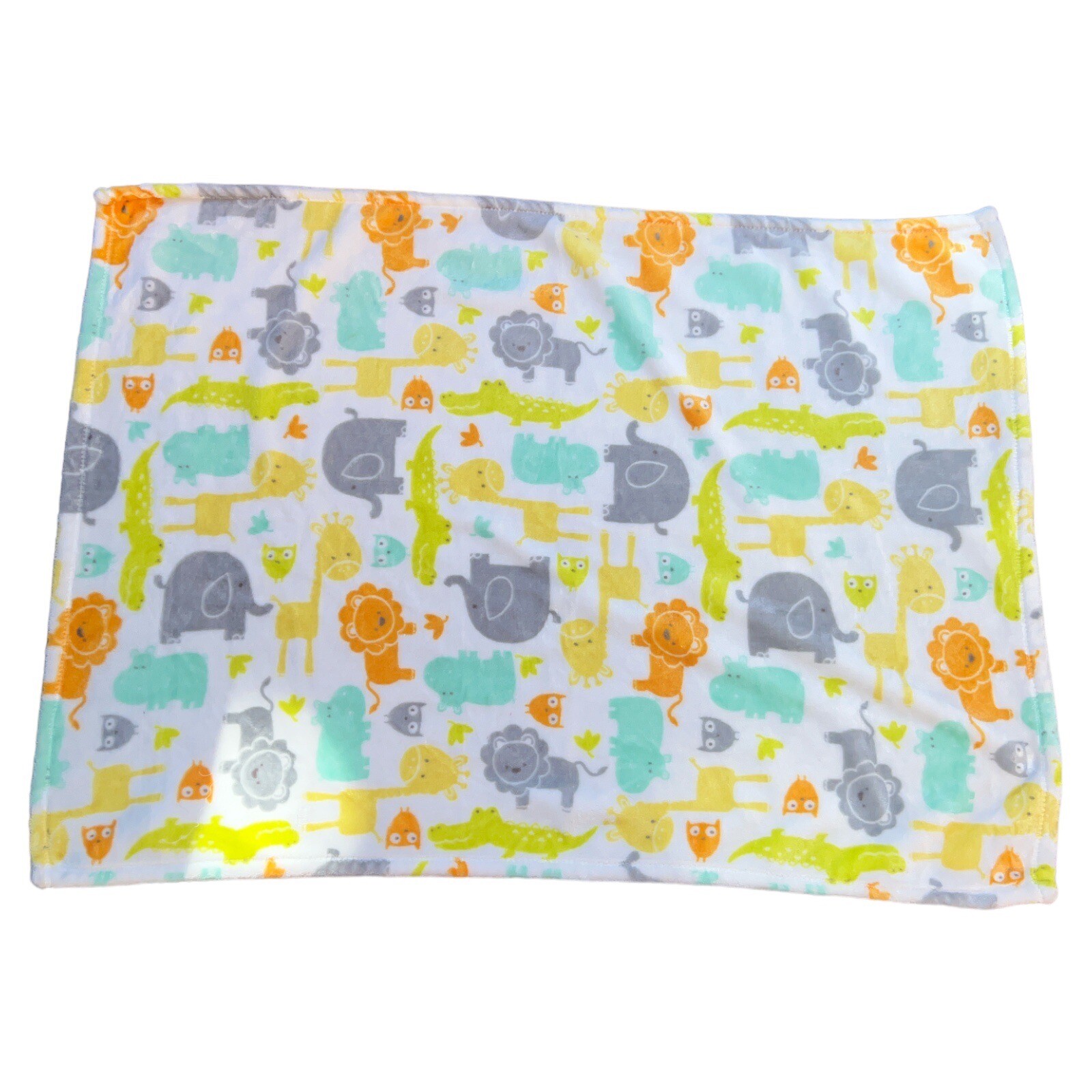 Baby Starters Blanket Jungle Safari Animal Elephant Giraffe Owl Lion