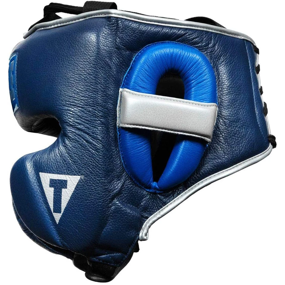 Title Boxing Royalty Leather Training Headgear - Royal/Navy - Image 3 of 4