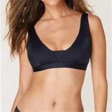 Andie The Tahiti Bikini Top Black Size Small