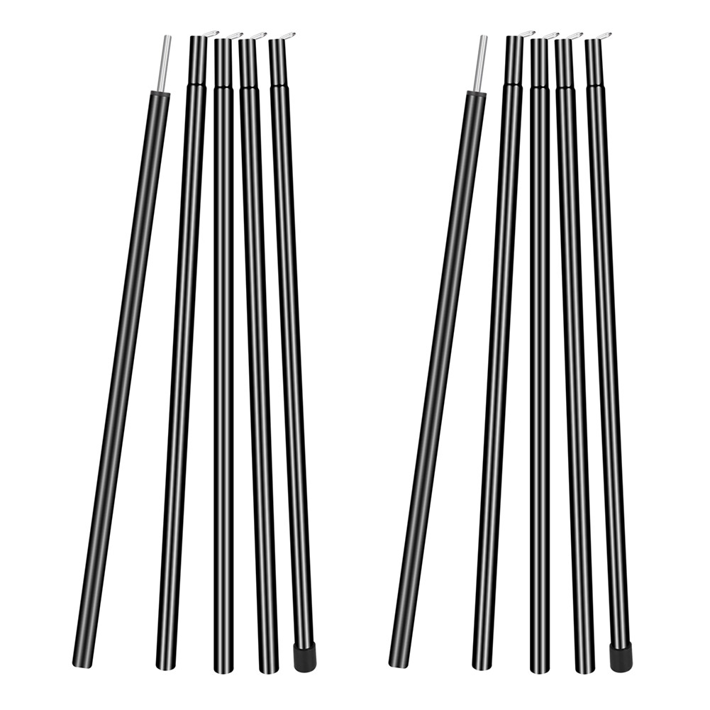 2er Set Zeltstangen Teleskopstange Sonnensegel Campingplanen Tarpstange