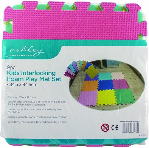 3X3 CHILDRENS FOAM PLAY MAT SET EARLY YEARS NURSERY TODDLER LEARNING RESOURCE