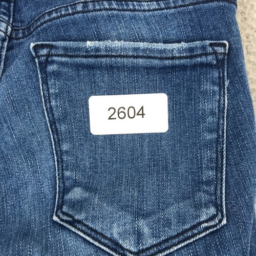 Flying Monkey Jeans Women Size 26 Mid Rise Distressed Tapered Leg Raw Hem Blue - 第 11/11 張圖片
