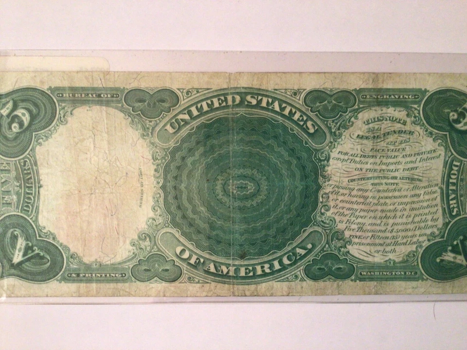 F-88 1907 $ 5,00 "Woodchopper" Teehee/Burke serie # E866108125 Foto 2 de 4