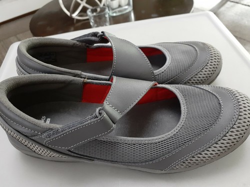 Colección Clarks Suave Cojín Gris Mujer 13291 Planos Sin Cordones Talla 9M - Imagen 2 de 10