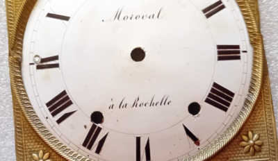 Cadran Et Fronton D'Horloge Style Louis 15 - Antique En Métal