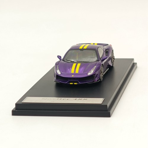 Ichilan 1:64 Ferrari Novitec 488 Pista Purple Super Racing Sports Model Diecast - Picture 7 of 8