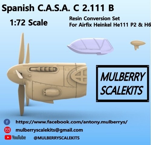 1/72 CASA C 2.111 CONVERSION SET FOR AIRFIX HEINKEL He111 MULBERRY SCALE KITS - Imagen 3 de 9