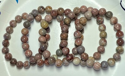 DIY Beautiful Crackle Alashan Agate Crystal Beads 9.5-9.9mm, LOT Of 5 Bracelets