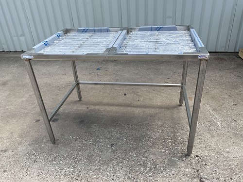 Winholt Stainless Steel Table Custom 164726 Meat Draining Prep Work Table 48x30