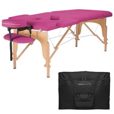 OPEN BOX - Hot Pink Portable Massage Table with Carrying Case