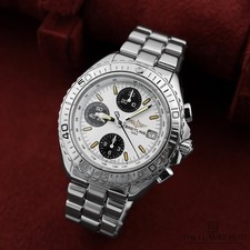 Breitling Shark Chronograph A13051, Stainless Steel 41mm White Dial