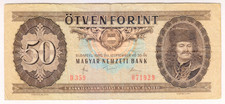 1980 Hungary 50 Forint 071929 Paper Money Banknotes Currency