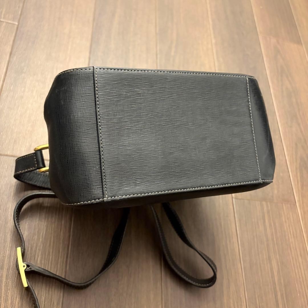 GUCCI Turn Lock Crossbody Shoulder Bag Leather Black Vintage Logo From Japan thumbnail 3