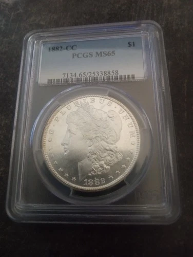 1882-CC MORGAN DOLLAR PCGS MS65 AMAZING Fields! Very Sharp!