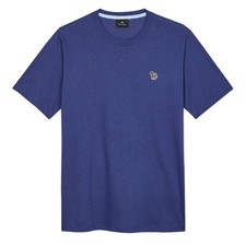 Image of Paul Smith Organic Cotton Zebra Logo T-Shirt Indigo Blue