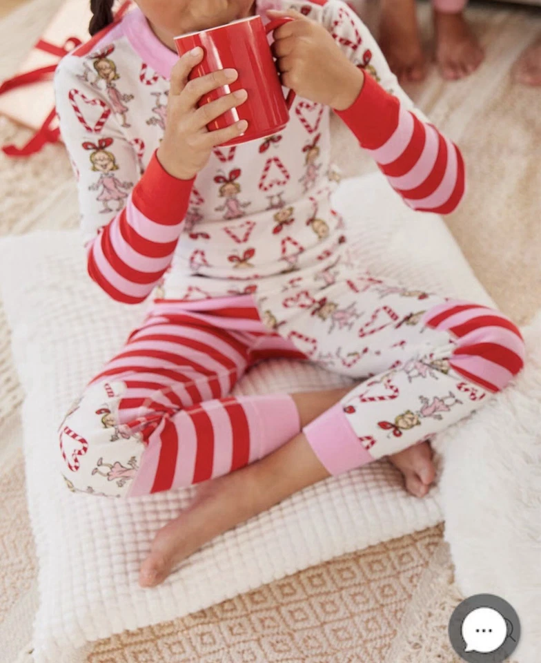 Conjunto de pijama Hanna Andersson Dr Seuss Cindy Lou Who niñas talla 6-7 algodón orgánico Foto 2 de 4