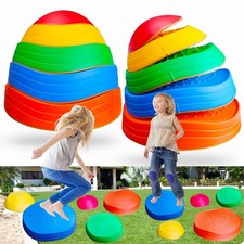 10 PCS Balance Stepping Stones for Kids, Obstacle Course Play Outdoor Backyar...