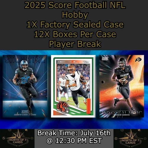 Travis Hunter 2025 Score Football NFL Hobby - 1X Case Player BREAK #4