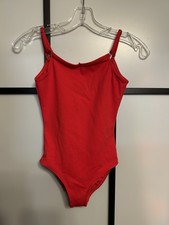 Capezio Little Girls Camisole Leotard Adjustable Straps Red