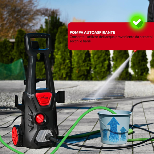 Jukon Idropulitrice Alta Pressione, 1600 W, Pressione Max. 200 Bar, Portata 480 - Foto 7 di 12