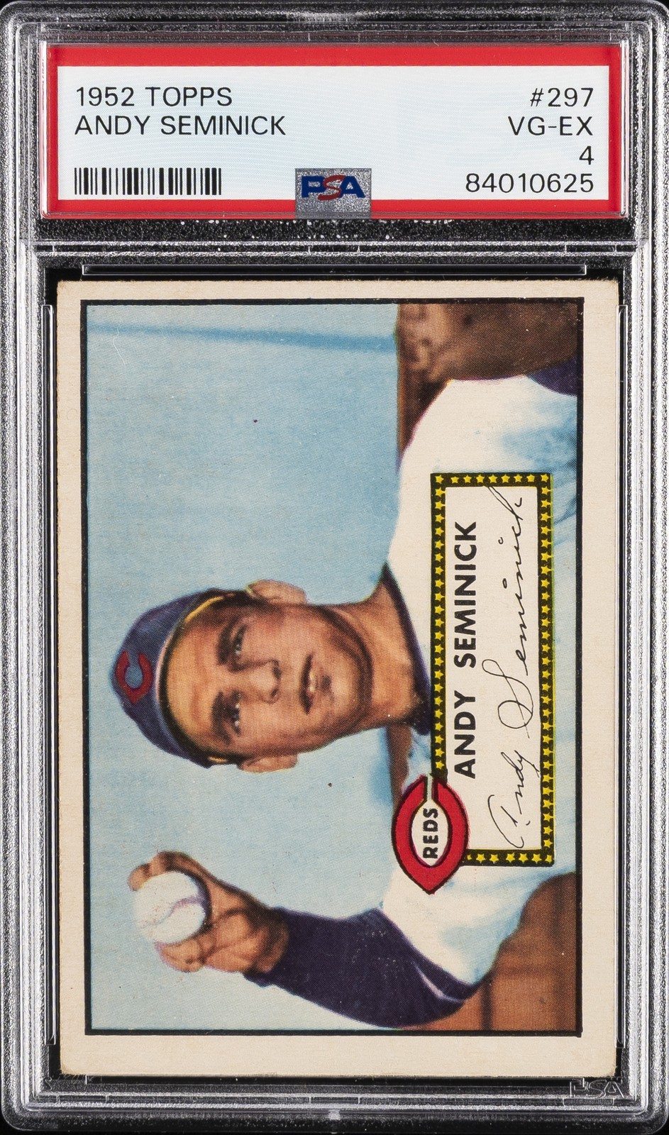 1952 TOPPS #297 ANDY SEMINICK PSA 4