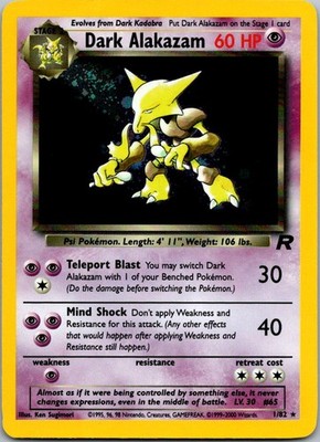 Dark Alakazam 1/82 Holo Rare Team Rocket Unlimited Holo MP