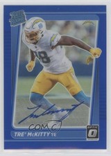2021 Panini Donruss Optic Rated Rookie Blue Prizm 35/40 Tre' McKitty Auto 8em