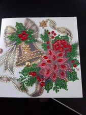 christmas card diamond art decorated new with envelope