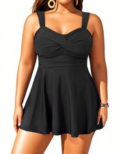 Plus Size Piece Swimsuits for Women Tankini Bathing Suits Flowy Swim Dress wi...