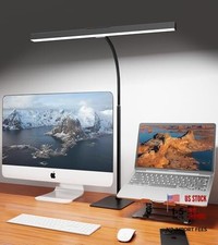 Desk Lamp for Home Office with Base, Eye-Caring Desk Light with Black