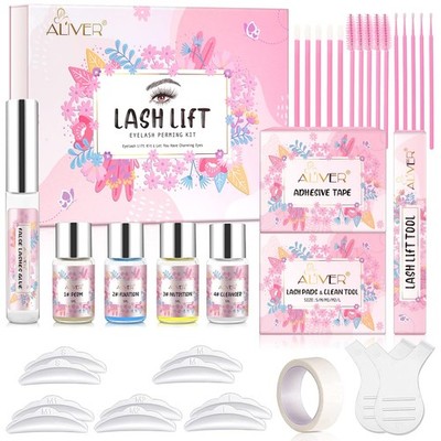 Wimpernlifting Set, Profi Extension Kit Complete Eyelash 140g, pink 