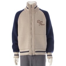 DIOR HOMME 23 years Wool x cashmere DENIM TEARS Tears Collection Zip-Up knit...