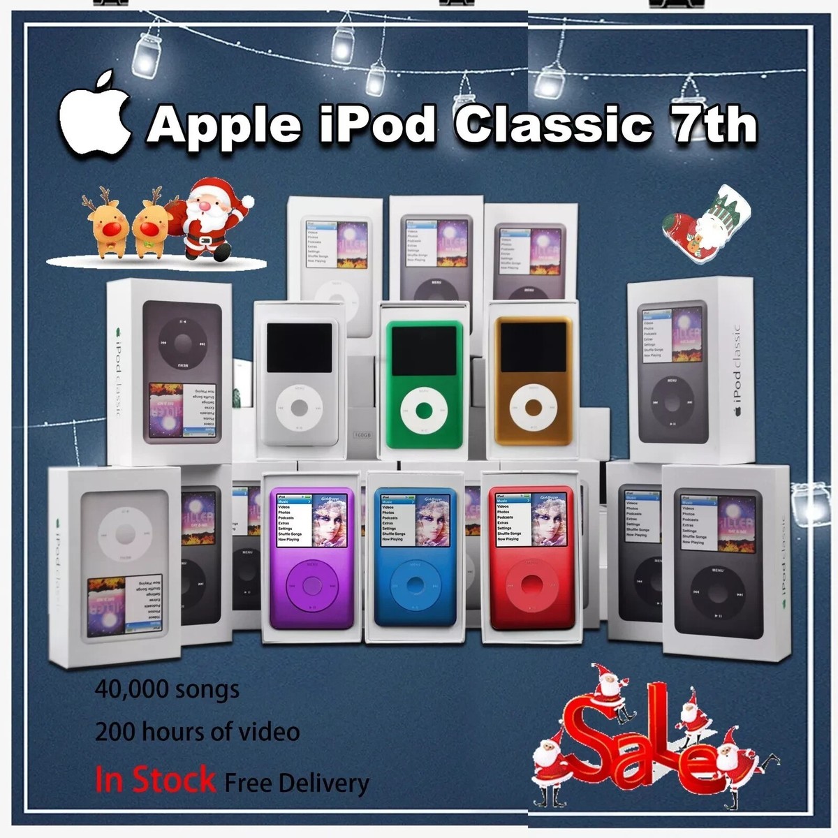 New🔥 Sealed Apple iPod Classic 7th Gen 256 512G 2TB All Colors