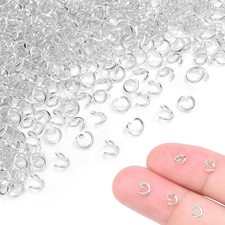 400pcs 5/32" Silver Tiny Jump Rings for Jewelry Making 4mm Outter Size
