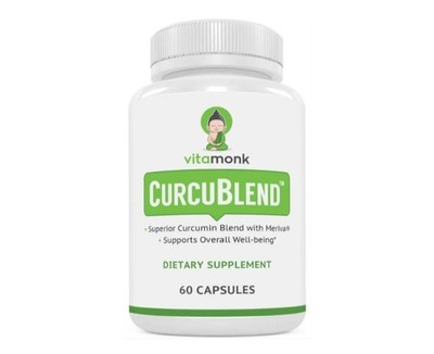 VitaMonk CurcuBlend Turmeric & Ginger Complex with Meriva 60 Capsules Immune