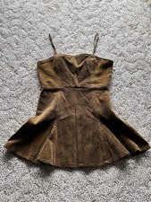 URBAN OUTFITTERS KENSIE CORDUROY LACED BACK MINI DRESS SZ Medium RETAIL $69.00