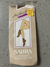 VTG Sabra RARE Ankle Hi Pantyhose Nude NOS