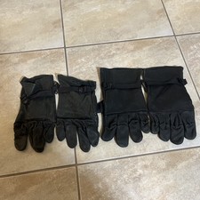 2x GI Army Black D3A Leather Gloves Flexor Glove Light Duty Glove - Size 5 L