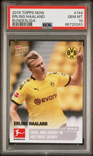 2019 TOPPS NOW BUNDESLIGA #144 ERLING HAALAND PSA 10