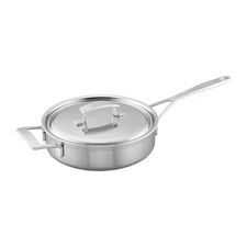 Industry 5-Ply 3-qt Stainless Steel Saute Pan with Handle Helper