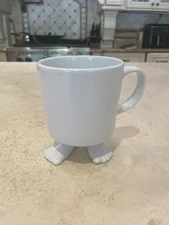 Dylan Kendall Jump For Joy Ceramic White Coffee Mug With Feet Footed