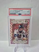2020 Panini Illusions “Clear Shots” Peyton Manning PSA 9 Mint 🏆 Hall of Fame QB
