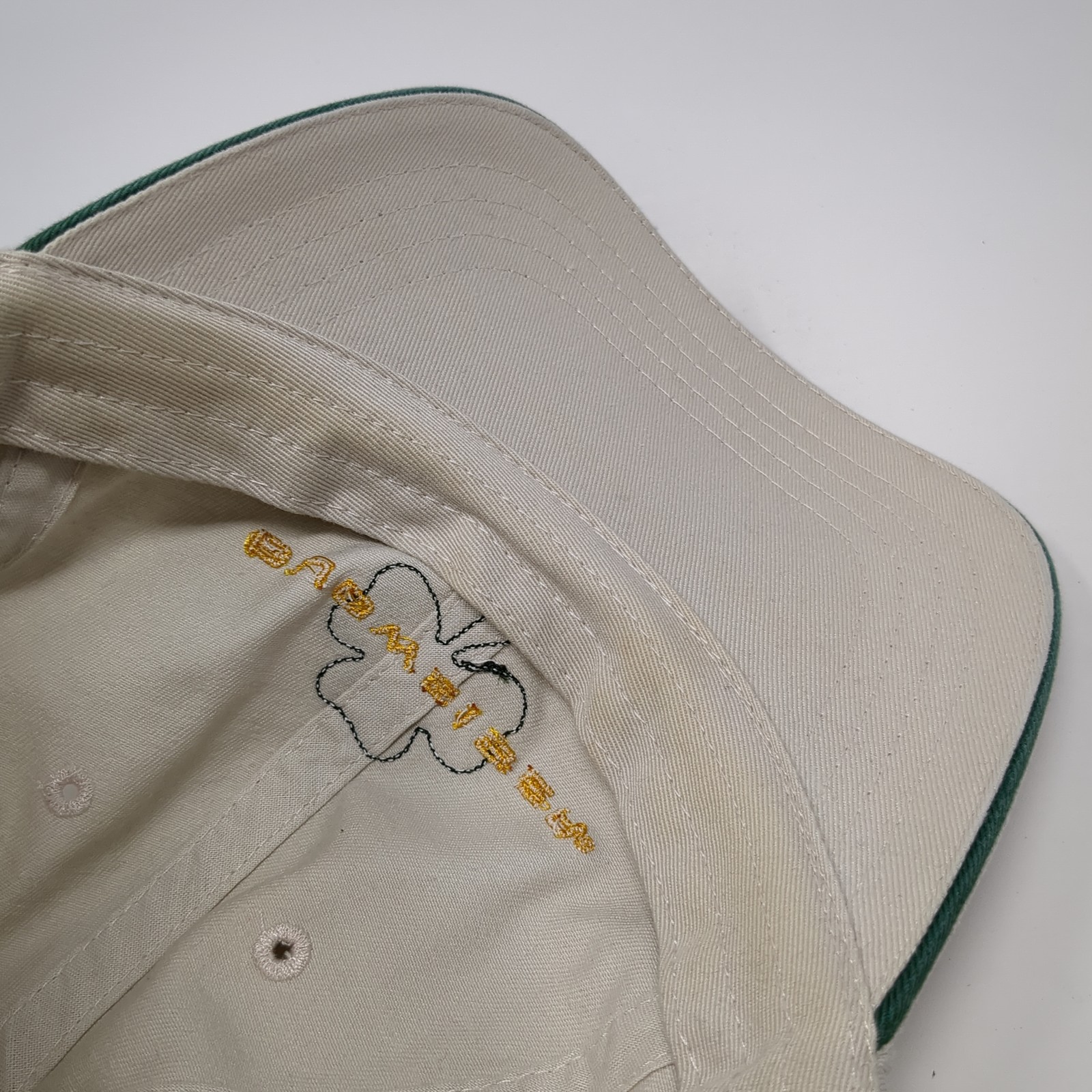 Budweiser Clover Slideback Baseball Hat Beige One… - image 9