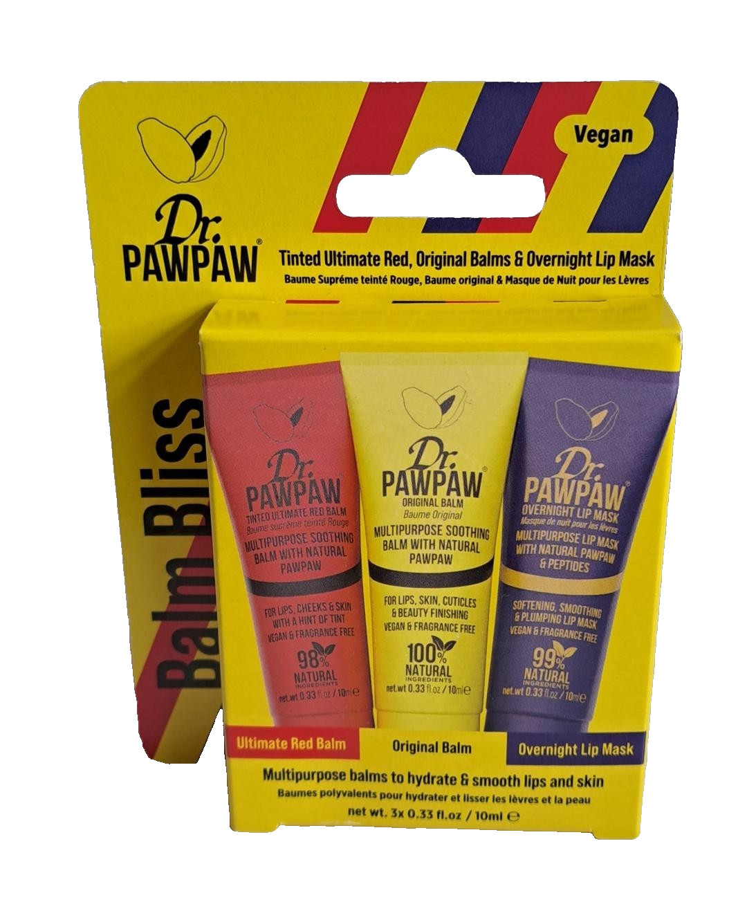 Dr. Pawpaw Original Dr. Pawpaw Mini Balm Bliss Trio - Lip Balm And Mask Giftset - Moisturizing With Natural Peptides For Smooth Plumped Results - 3 Pc - Image 11