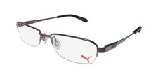 NEW PUMA 15364 GIGA EYEGLASSES PU UNISEX RECTANGULAR PURPLE METAL 51-16-135