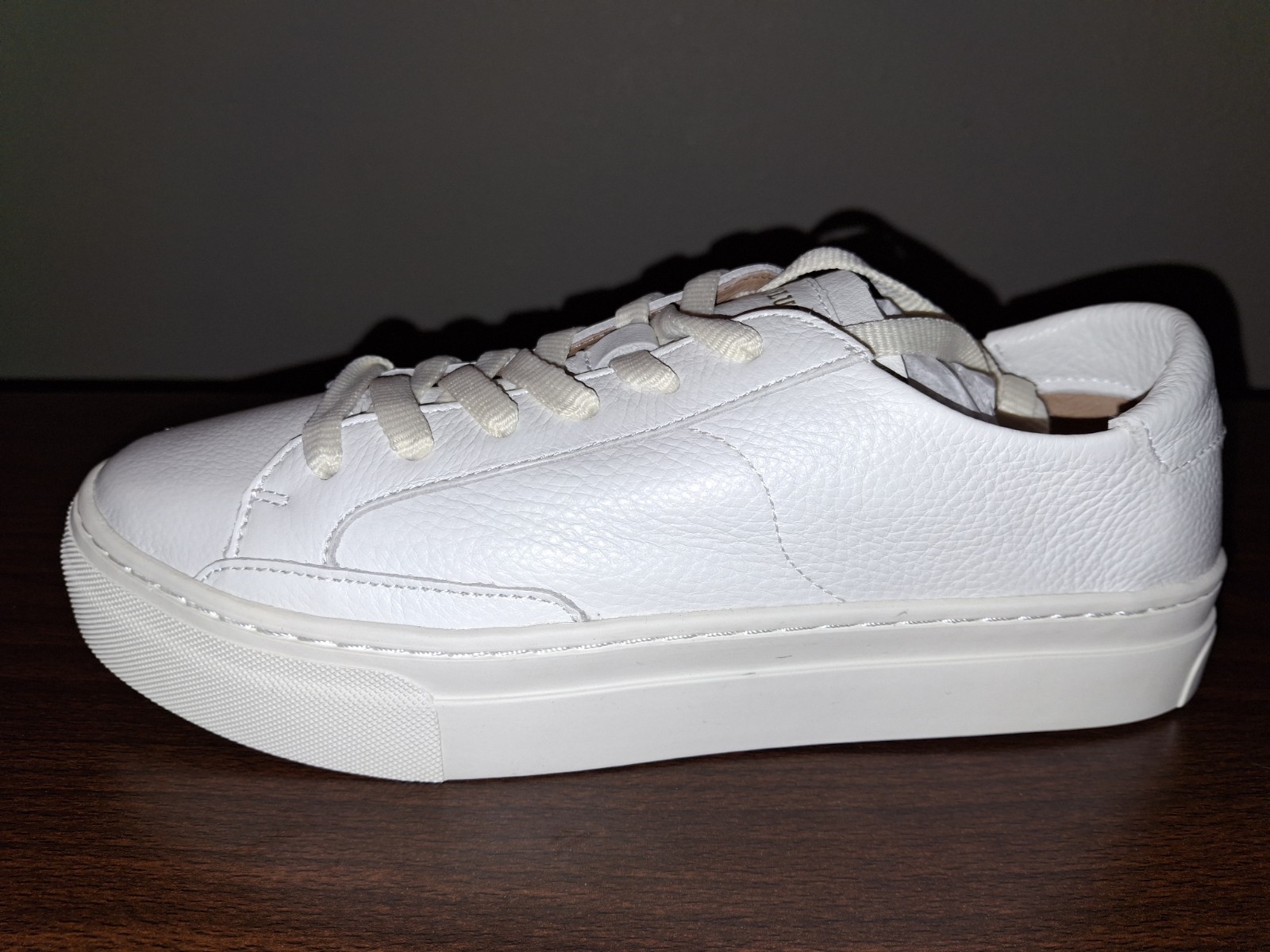 Soludos Ibiza Platform White Leather Sneaker Women's EU 38.5 US 8