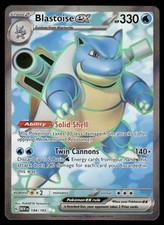 Pokemon Cards Blastoise ex 184/165 Holo 151 Ultra Rare NM