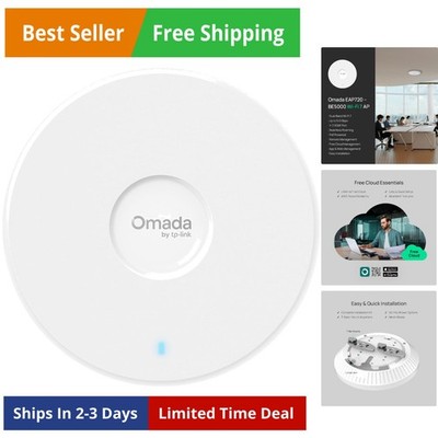 Omada WiFi 7 Wireless Access Point - BE5000 Dual Band, 2.5G Port, PoE+ or DC ...